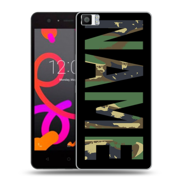 Силиконовый чехол на BQ Aquaris M5 с принтом NAME