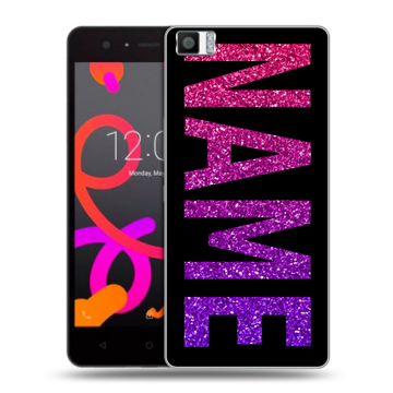 Силиконовый чехол на BQ Aquaris M5 с принтом NAME