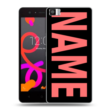 Силиконовый чехол на BQ Aquaris M5 с принтом NAME