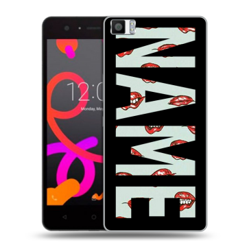 Силиконовый чехол на BQ Aquaris M5 с принтом NAME