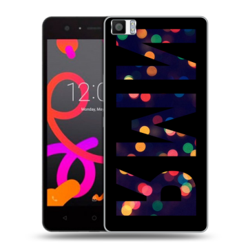 Силиконовый чехол на BQ Aquaris M5 с принтом ИМЯ