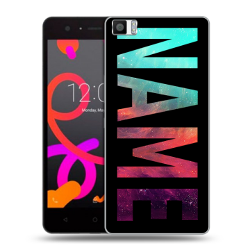 Силиконовый чехол на BQ Aquaris M5 с принтом NAME