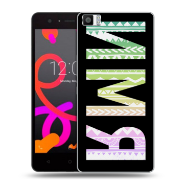 Силиконовый чехол на BQ Aquaris M5 с принтом ИМЯ