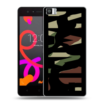 Силиконовый чехол на BQ Aquaris M5 с принтом NAME