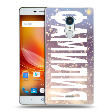Силиконовый чехол на ZTE Blade X9 с принтом ФАМИЛИЯ