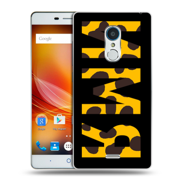 Силиконовый чехол на ZTE Blade X9 с принтом ИМЯ