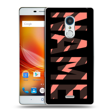 Силиконовый чехол на ZTE Blade X9 с принтом NAME