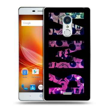 Силиконовый чехол на ZTE Blade X9 с принтом ИМЯ