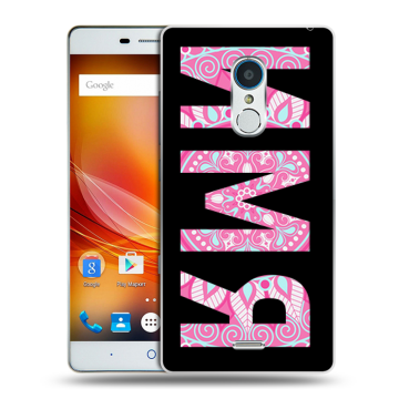 Силиконовый чехол на ZTE Blade X9 с принтом ИМЯ