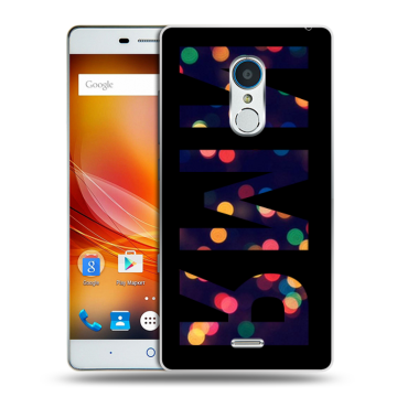 Силиконовый чехол на ZTE Blade X9 с принтом ИМЯ