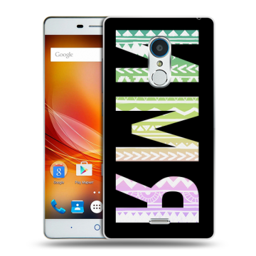 Силиконовый чехол на ZTE Blade X9 с принтом ИМЯ