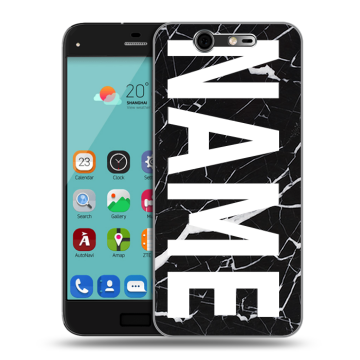 Силиконовый чехол на ZTE Blade S7 с принтом NAME