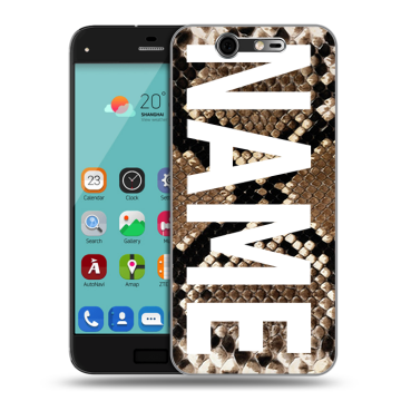 Силиконовый чехол на ZTE Blade S7 с принтом NAME
