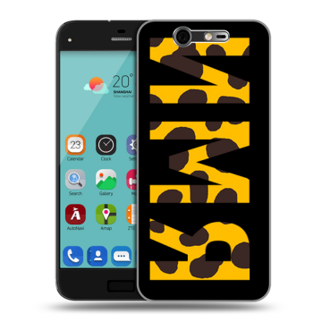 Силиконовый чехол на ZTE Blade S7 с принтом ИМЯ