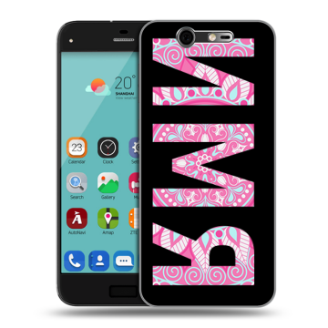Силиконовый чехол на ZTE Blade S7 с принтом ИМЯ