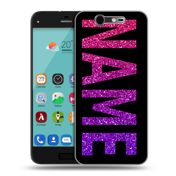 Силиконовый чехол на ZTE Blade S7 с принтом NAME