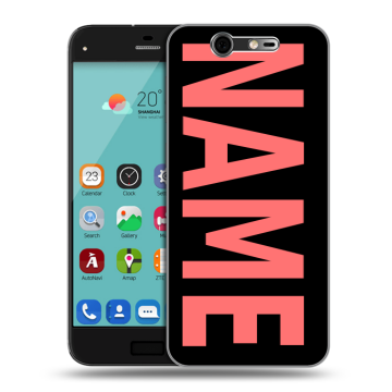 Силиконовый чехол на ZTE Blade S7 с принтом NAME