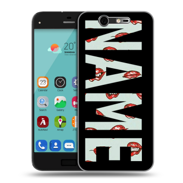 Силиконовый чехол на ZTE Blade S7 с принтом NAME
