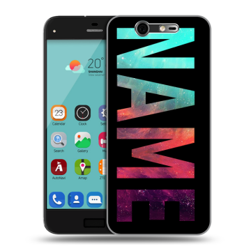 Силиконовый чехол на ZTE Blade S7 с принтом NAME
