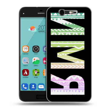 Силиконовый чехол на ZTE Blade S7 с принтом ИМЯ