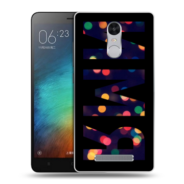 Пластиковый чехол на Xiaomi RedMi Note 3 с принтом ИМЯ