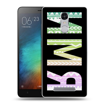 Пластиковый чехол на Xiaomi RedMi Note 3 с принтом ИМЯ