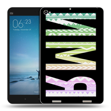 Силиконовый чехол на Xiaomi Mi Pad 2 с принтом ИМЯ