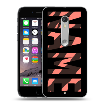 Пластиковый чехол на Motorola Moto X Style с принтом NAME