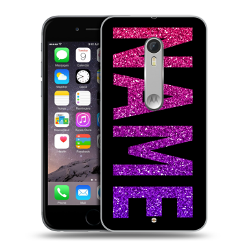 Пластиковый чехол на Motorola Moto X Style с принтом NAME