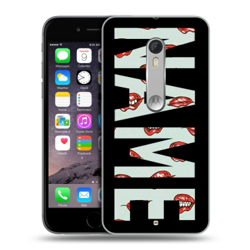 Пластиковый чехол на Motorola Moto X Style с принтом NAME