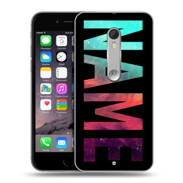 Пластиковый чехол на Motorola Moto X Style с принтом NAME