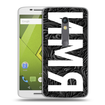 Пластиковый чехол на Motorola Moto X Play с принтом ИМЯ