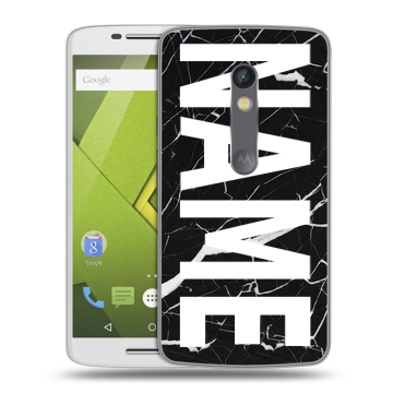 Пластиковый чехол на Motorola Moto X Play с принтом NAME