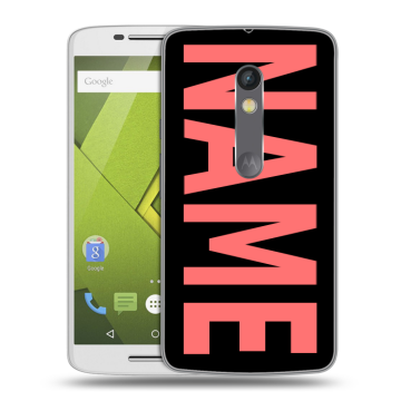 Пластиковый чехол на Motorola Moto X Play с принтом NAME