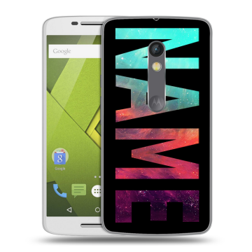 Пластиковый чехол на Motorola Moto X Play с принтом NAME