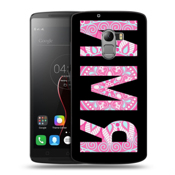 Силиконовый чехол на Lenovo A7010 с принтом ИМЯ