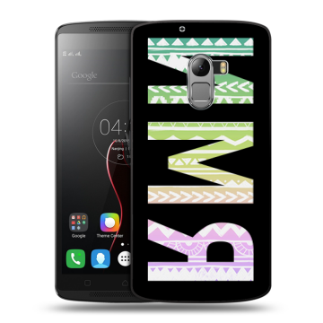 Силиконовый чехол на Lenovo A7010 с принтом ИМЯ