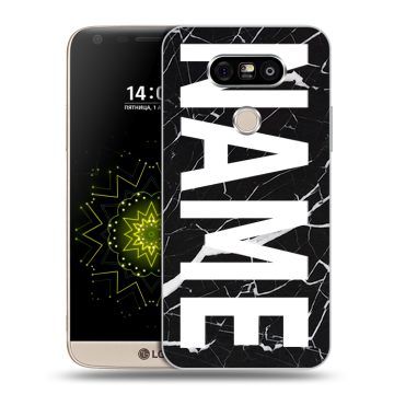 Пластиковый чехол на LG G5 с принтом NAME