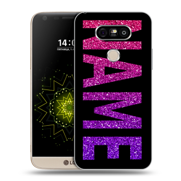 Пластиковый чехол на LG G5 с принтом NAME