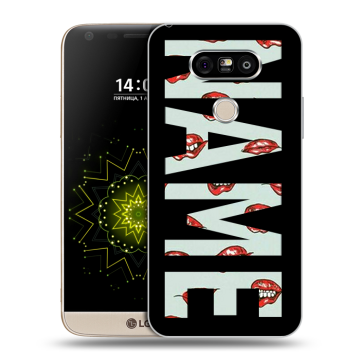 Пластиковый чехол на LG G5 с принтом NAME