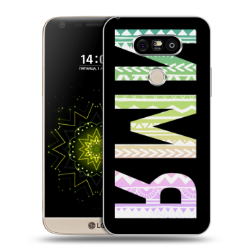Пластиковый чехол на LG G5 с принтом ИМЯ