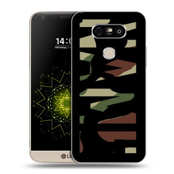 Пластиковый чехол на LG G5 с принтом NAME