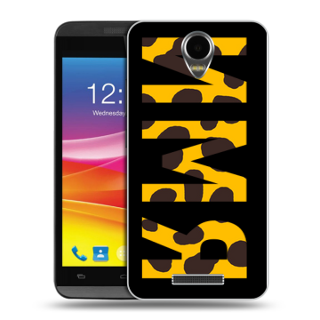 Силиконовый чехол на Micromax Canvas Power с принтом ИМЯ