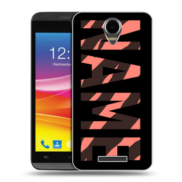 Силиконовый чехол на Micromax Canvas Power с принтом NAME