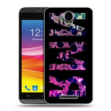 Силиконовый чехол на Micromax Canvas Power с принтом ИМЯ