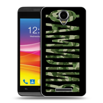 Силиконовый чехол на Micromax Canvas Power с принтом ФАМИЛИЯ