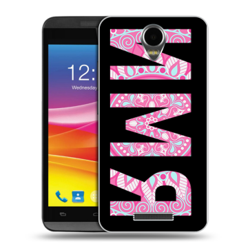 Силиконовый чехол на Micromax Canvas Power с принтом ИМЯ