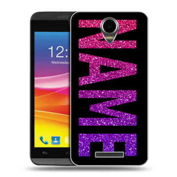 Силиконовый чехол на Micromax Canvas Power с принтом NAME