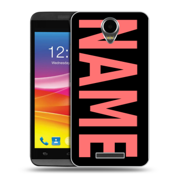 Силиконовый чехол на Micromax Canvas Power с принтом NAME