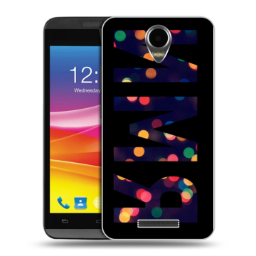 Силиконовый чехол на Micromax Canvas Power с принтом ИМЯ